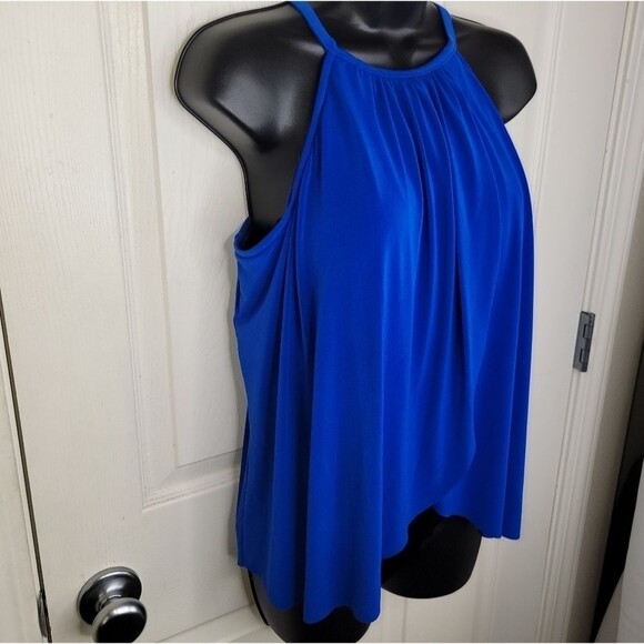 MAGICSUIT Nwot Aubrey Draped Halter One-Piece Swimsuit Cobalt 14 - Picture 5 of 11